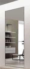 Mirror doors with an invisible frame
